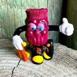 California Raisins CALRAB 1980s Posable Figures Roller Skate Skateboard